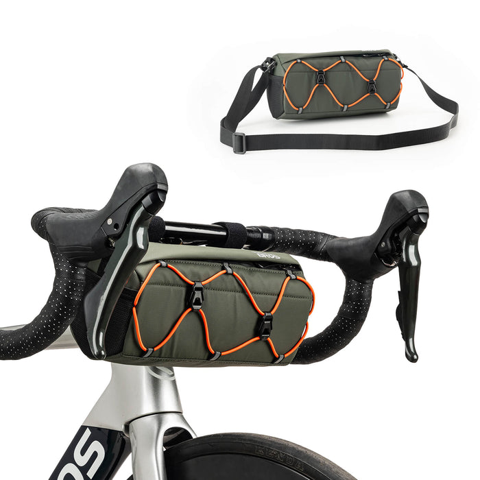 ROCKBROS Handlebar Bag 2.2L – Smart Storage On-The-Go! #Color_Army Green