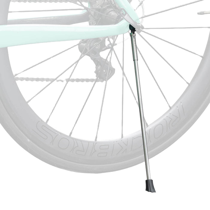 rockbros silver aluminium folding kickstand locked #Style_Stainless steel