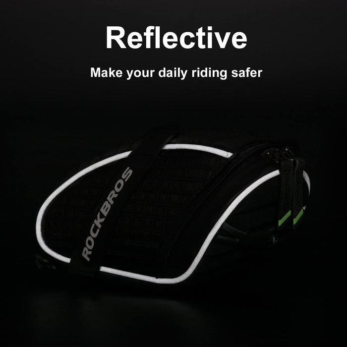 ROCKBROS Bicycle Saddle Bag Under Seat 3D Shell Cycling Seat Pack #Size_Red