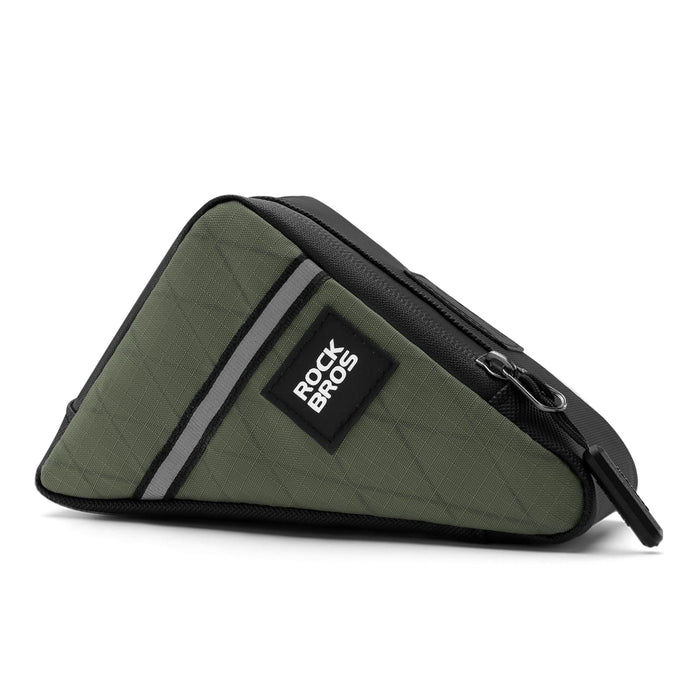 ROCKBROS Triangle Frame Bag – Compact Storage for Folding Bikes! #Color_Army Green