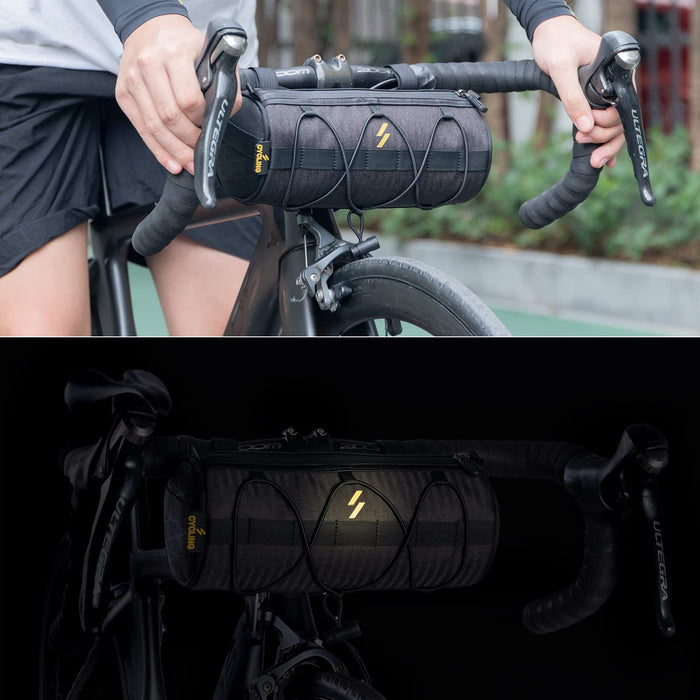 ROCKBROS Bike Handlebar Bag 2L Large Capacity with Shoulder Strap #Color_Black