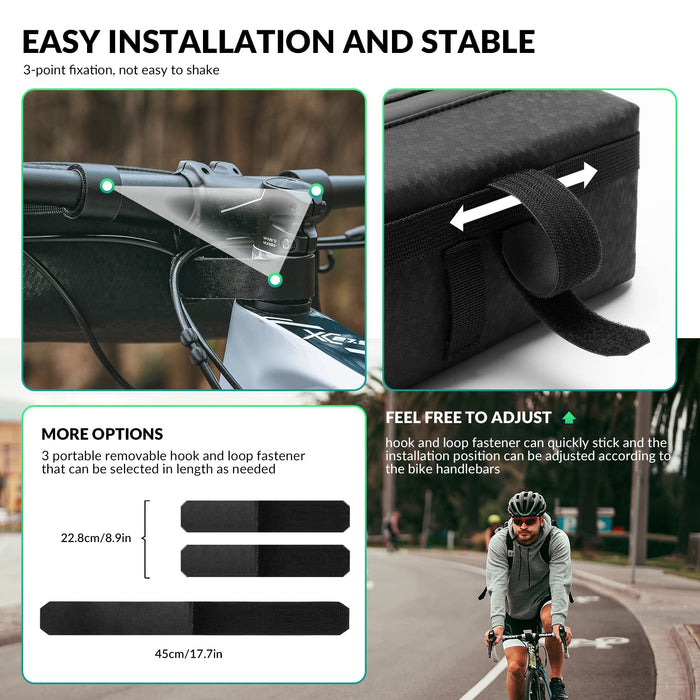 ROCKBROS Bike Handlebar Bag with Detachable Shoulder Strap 2L - ROCKBROS-UK
