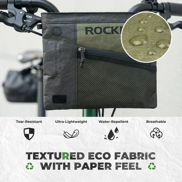 rockbros db002 tyvek® handlebar bag in matte black
