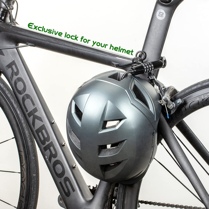 ROCKBROS Bike Helmet Lock Mini Cable Lock 1.5m Bicycle Security Password