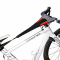 rockbros dual-layer sweat guard stretched between handlebar and seat-post on indoor road bike #Style_Type A
