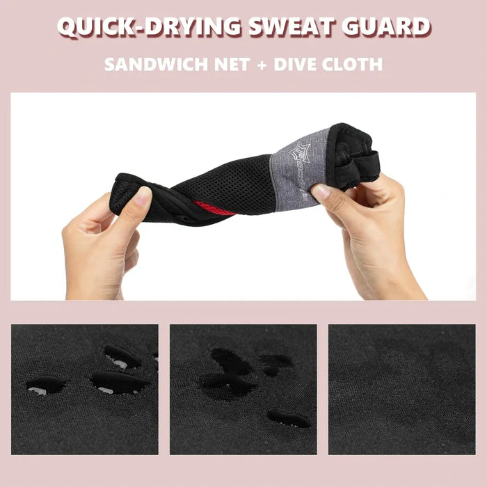 rockbros dual-layer sweat guard stretched between handlebar and seat-post on indoor road bike #Style_Type A