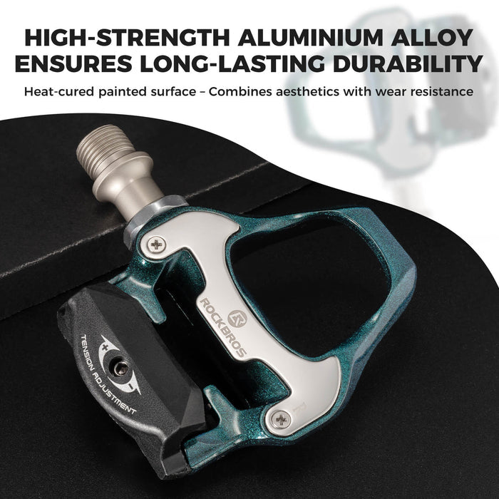 ROCKBROS Self-Locking Cycling Pedals – Shimano SPD-SL 9/16" Compatible, Pro-Grade Grip!