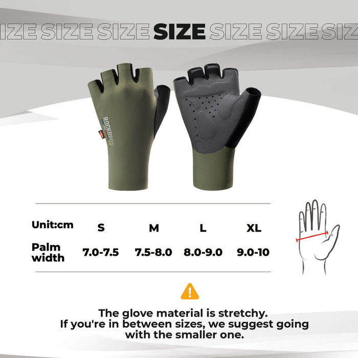 black rockbros half-finger cycling gloves with elastic interface padding and tls006 model label