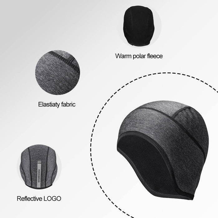 ROCKBROS Cycling Windproof Skull Cap with Ear Covers & Helmet Liner