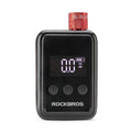 ROCKBROS electric bicycle pump, portable mini air pump with LED display, high-pressure inflation for cycling and outdoor use.