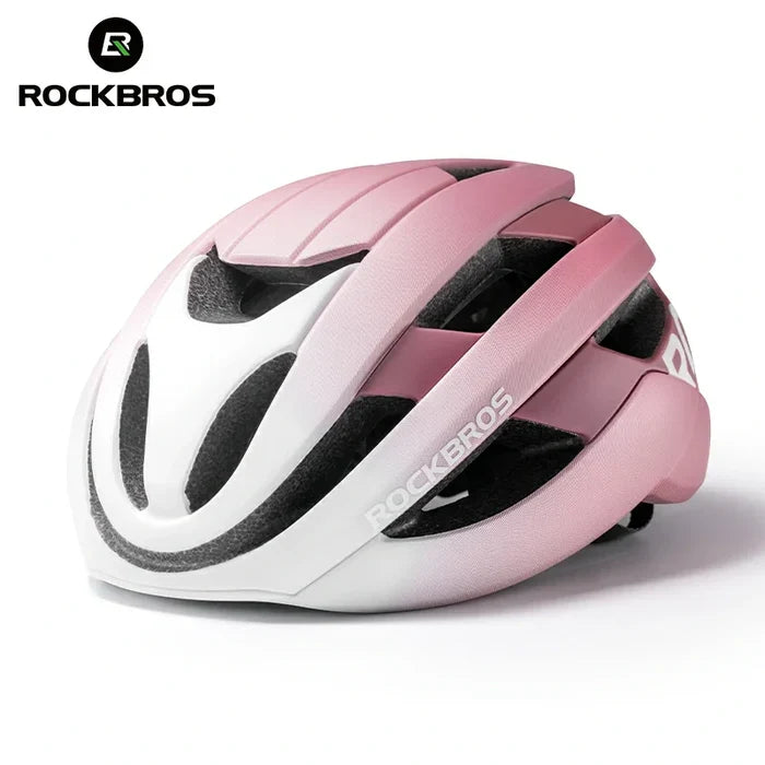 ROCKBROS LK-12 Flowing Light cycling bike helmet with LED lights, aerodynamic design and adjustable fit. #Color_Multi-color powder (matte)