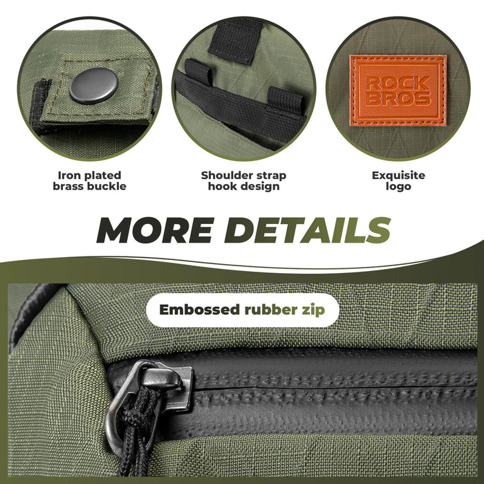 ROCKBROS Folding Bike Handlebar Bag Backpack - H43 – Smart Storage for Every Ride!​
