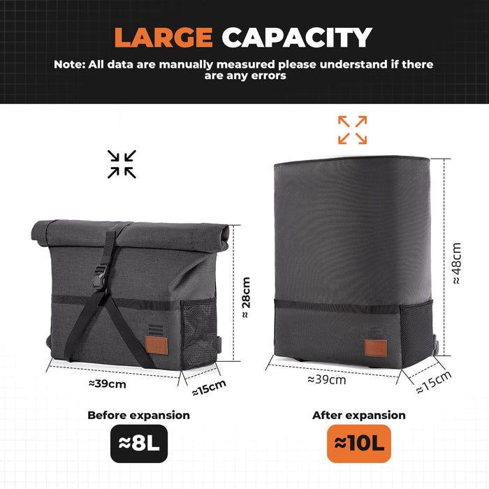 ROCKBROS Folding Bike Handlebar Bag Backpack - H48 | Ultimate Versatile Storage Solution!​