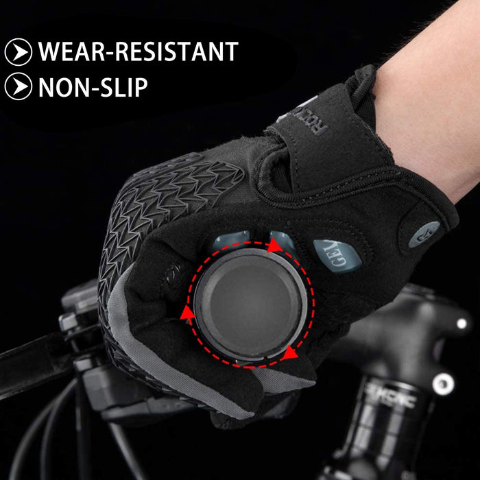 ROCKBROS Full Finger Cycling Gloves, Touchscreen Gel Padded MTB Gloves Winter - ROCKBROS-UK