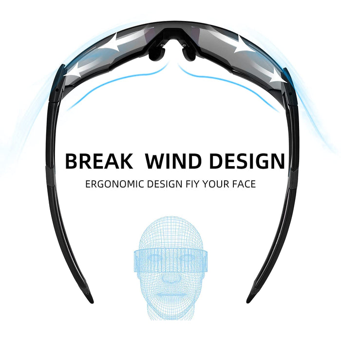 ROCKBROS Full Frame Photochromic Sunglasses Cycling Sunglasses