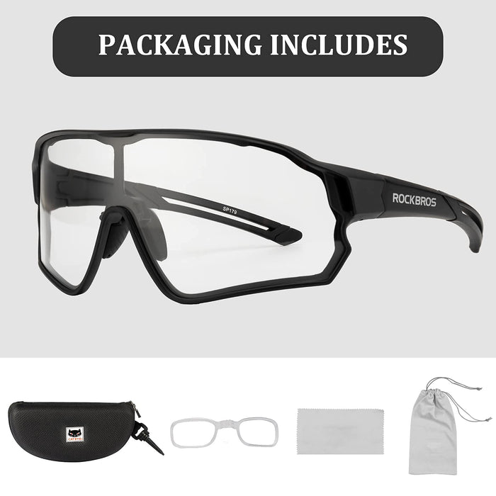ROCKBROS Full Frame Photochromic Sunglasses Cycling Sunglasses