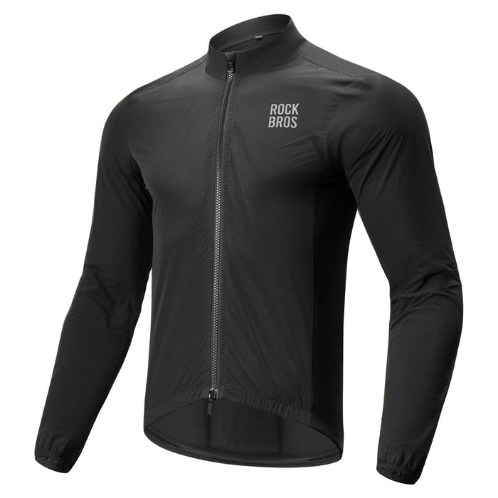 ROCKBROS Long-Sleeve Cycling Windbreaker Jacket – Ultimate Weather Protection!​ #Color_Black