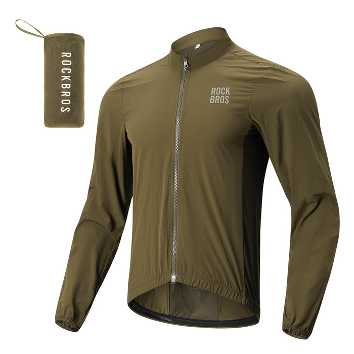 ROCKBROS Long-Sleeve Cycling Windbreaker Jacket – Ultimate Weather Protection!​ #Color_Brown