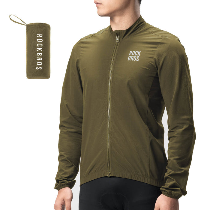 ROCKBROS Long-Sleeve Cycling Windbreaker Jacket – Ultimate Weather Protection!​ #Color_Brown