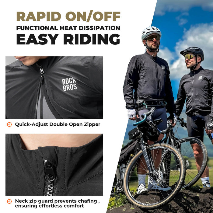 ROCKBROS Long-Sleeve Cycling Windbreaker Jacket – Ultimate Weather Protection!​