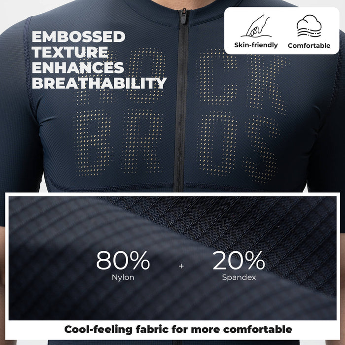 rockbros men's short-sleeve cycling jersey yddx009 with breathable fabric and aerodynamic fit for summer rides #Color_Blue