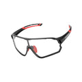 ROCKBROS Photochromic Cycling glasses UV 400 Protection Full Frame Sports Sunglasses #color_Black Red