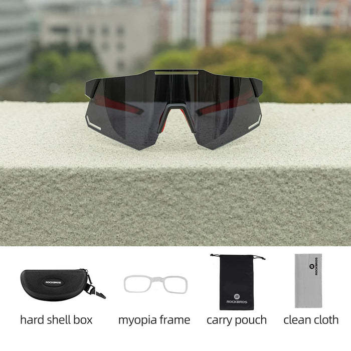 ROCKBROS Photochromic Cycling Glasses UV Protection Sunglasses Transparent