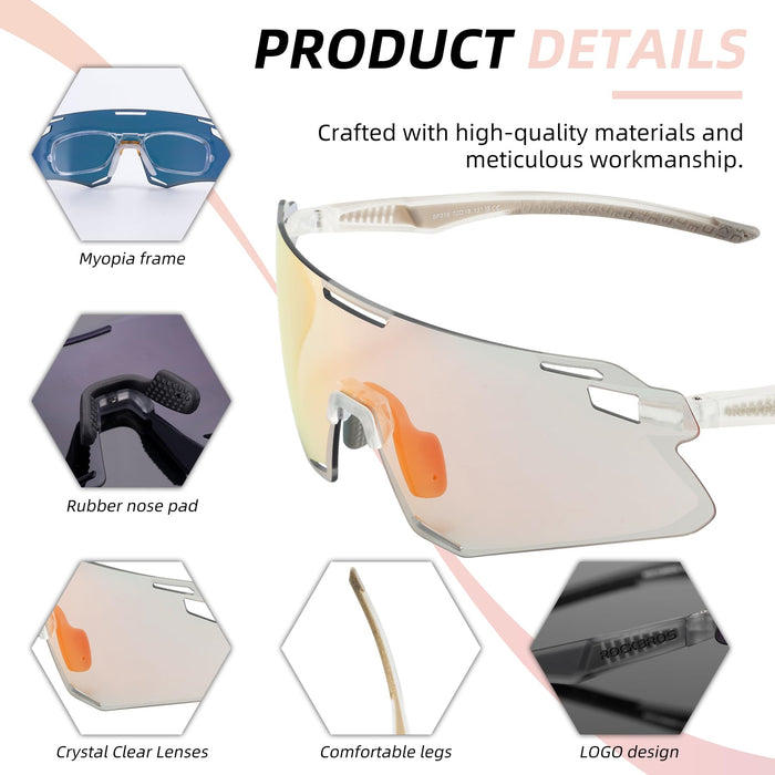 ROCKBROS Photochromic Cycling Sunglasses Frameless - SP318 - ROCKBROS-UK