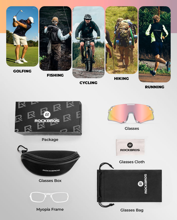 ROCKBROS Photochromic Cycling Sunglasses Frameless - SP318 - ROCKBROS-UK