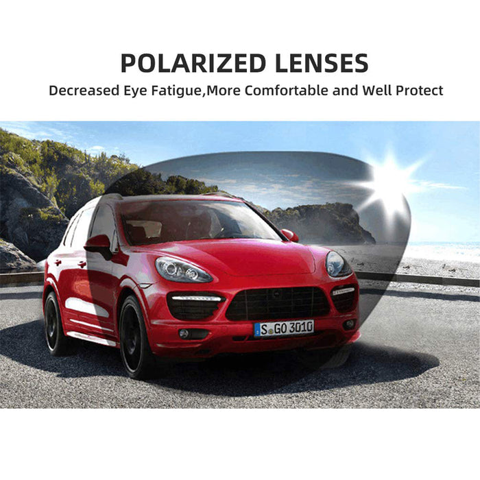 ROCKBROS Polarized Cycling Sunglasses with 5 Interchangeable Lenses ALT #color_White Grey