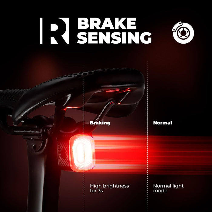 ROCKBROS Rear Bike Light Rechargeable Waterproof Ultra Bright LED Taillight - ROCKBROS-UK