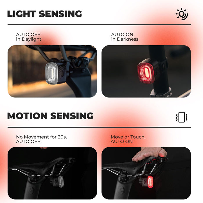 ROCKBROS Rear Bike Light Rechargeable Waterproof Ultra Bright LED Taillight - ROCKBROS-UK
