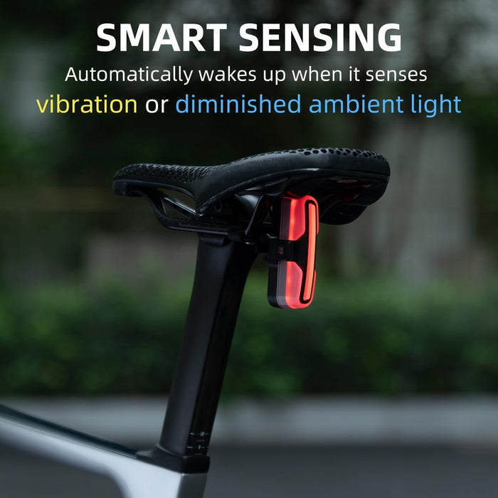 ROCKBROS Rear Bike Light USB Rechargeable with Brake Sensing 5 Modes - ROCKBROS-UK