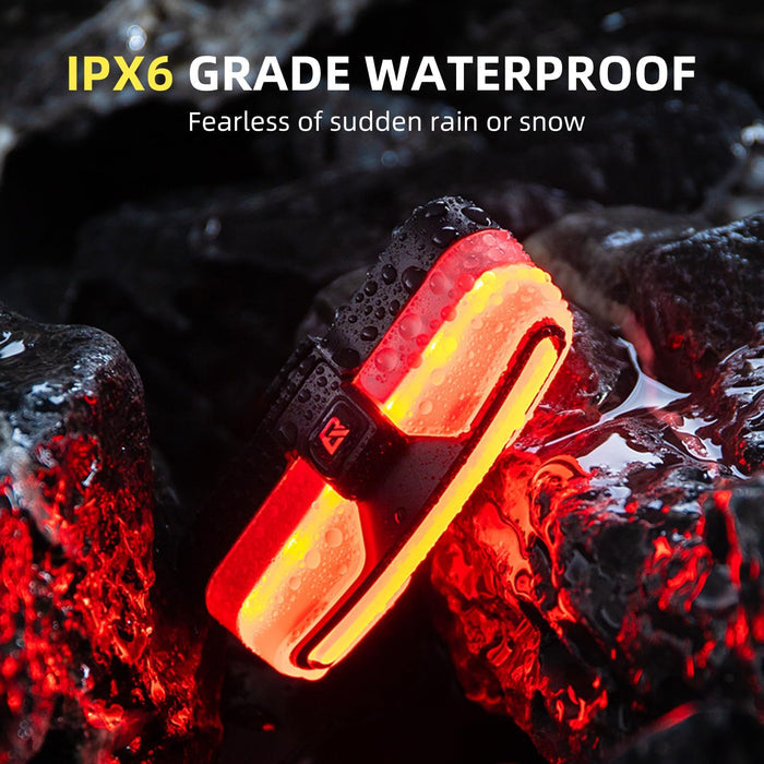 ROCKBROS Rear Bike Light USB Rechargeable with Brake Sensing 5 Modes - ROCKBROS-UK