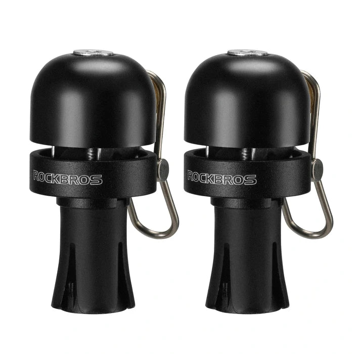 ROCKBROS Road Bike Bell Handlebar Plug – Smart, Compact & Loud! #Type_Black(2piece)
