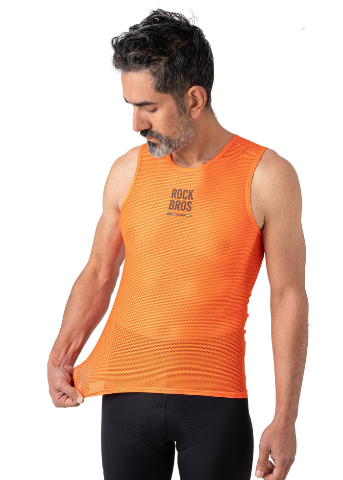 ROCKBROS Road-to-Sky Cycling Sleeveless Base Layer #Color_Orange