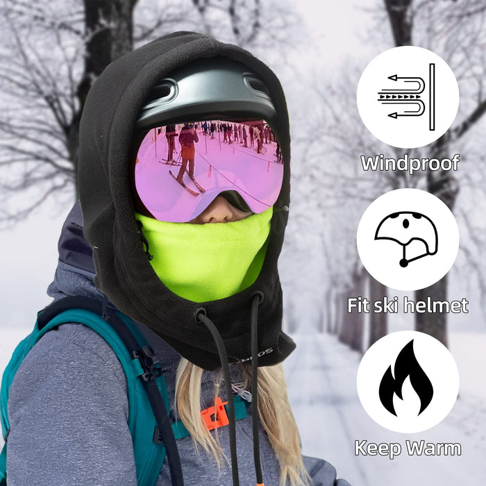 ROCKBROS Ski Mask Balaclava Windproof Thermal Hood for Men & Women - ROCKBROS-UK