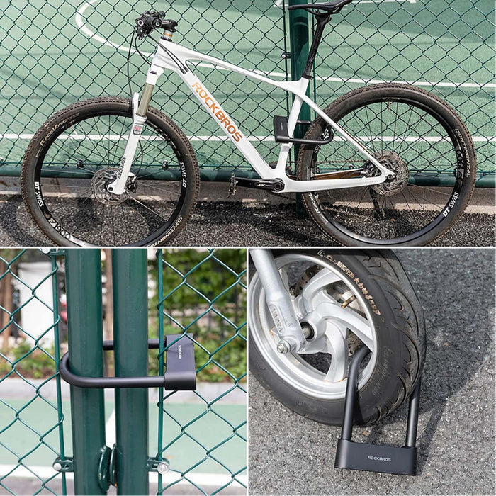 ROCKBROS Smart Bike U Lock Waterproof with Fingerprint and App Control