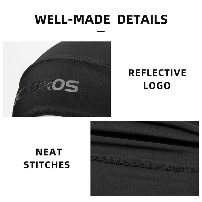 ROCKBROS Sports Headwear Quickly Dry Cycling Bandana Under Helmet #Color_Black