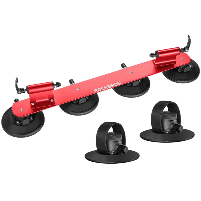 ROCKBROS Suction Cup Bike Rack for Car Roof Quick Release #Style_ Two-Bike Version
