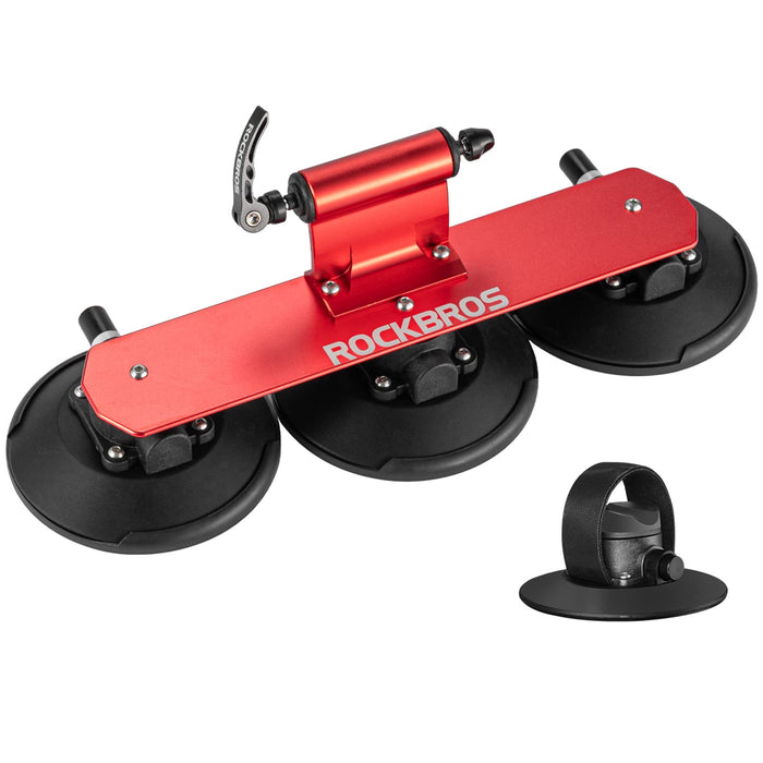 ROCKBROS Suction Cup Bike Rack for Car Roof Quick Release #Style_ One-Bike Version