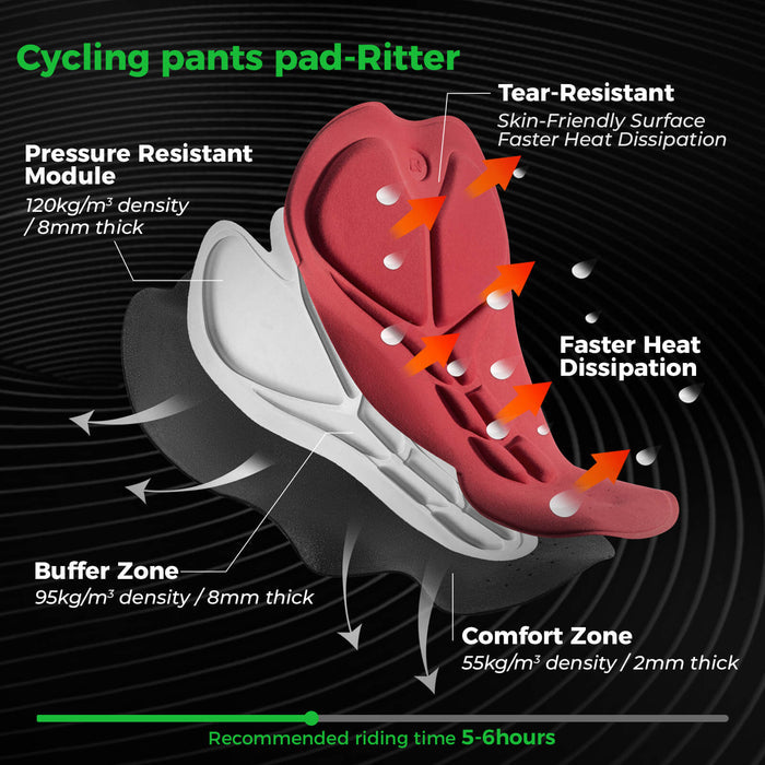 rockbros lightweight breathable summer men's cycling shorts for road and mtb