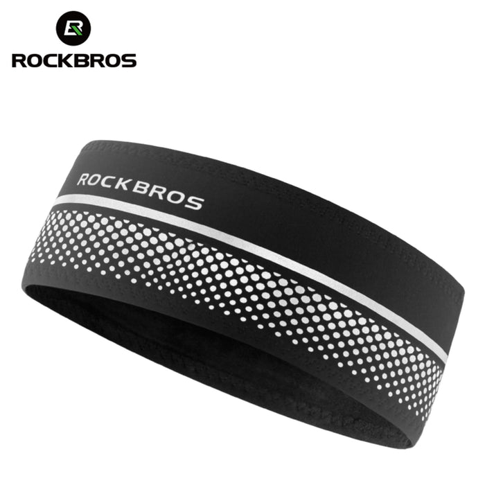 ROCKBROS Reflective Sports Sweat Band - Stay Cool & Visible #Color_Black