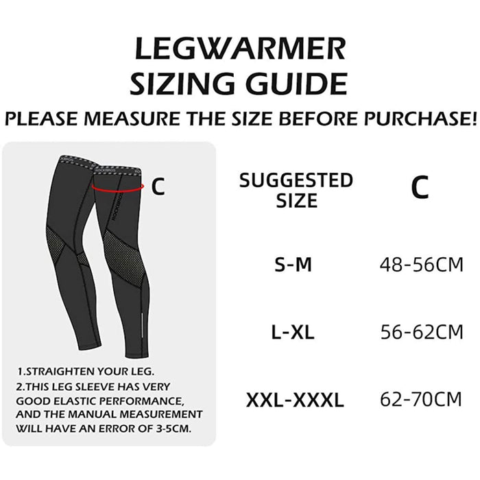 ROCKBROS Thermal Arm and Leg Sleeves Windproof Elastic for Cycling and Running