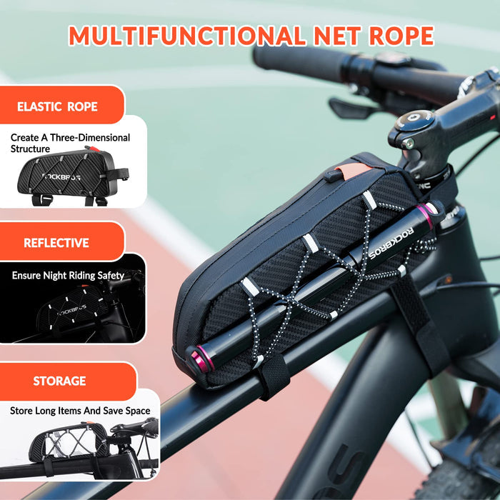 ROCKBROS Ultralight Bike Frame Bag Waterproof & Reflective Top Tube Bag