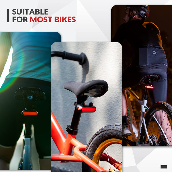 ROCKBROS  USB Rechargeable Waterproof LED Bike Rear Tail Light with 5 Modes