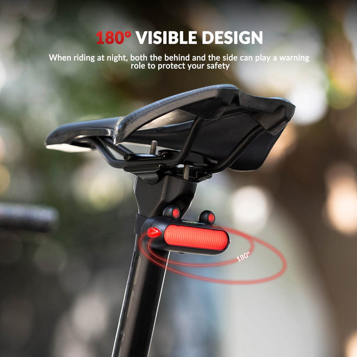 ROCKBROS  USB Rechargeable Waterproof LED Bike Rear Tail Light with 5 Modes