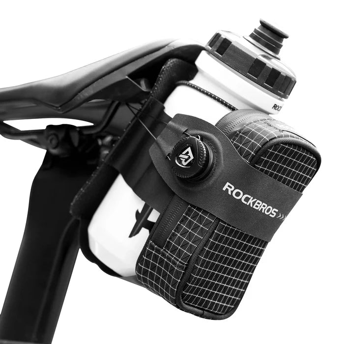 rockbros versatile 2-in-1 saddle bag #Style_Grid Black