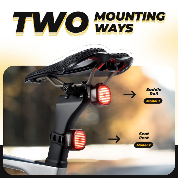 ROCKBROS Waterproof Ultra Bright LED Bike Taillight with 4 Modes