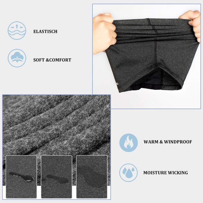 ROCKBROS Windproof Balaclava Winter Face Cover  Thermal Fleece Neck Warmer #Style_Black